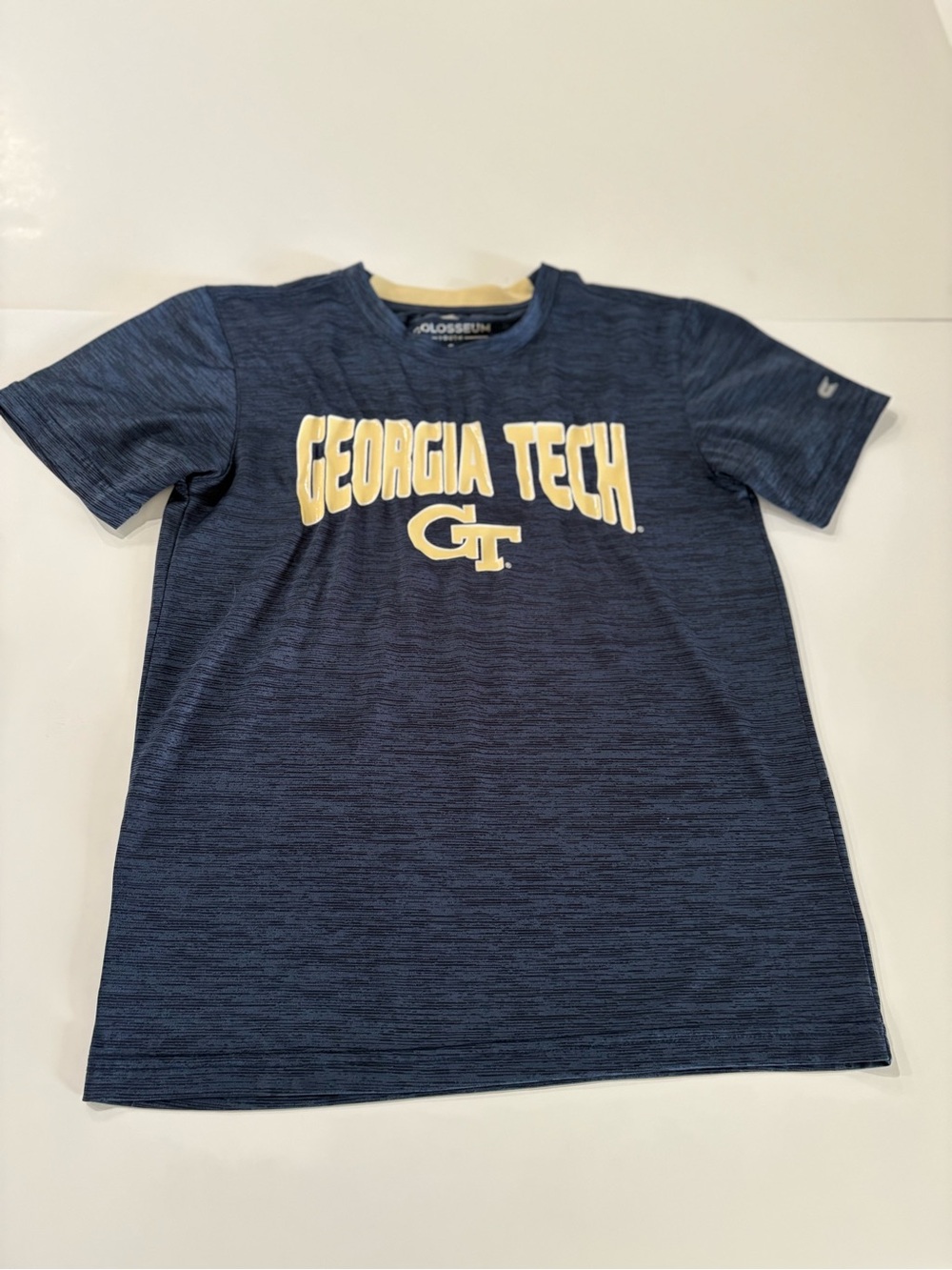 Georgia Tech Kids Navy Blue Tee with Yellow Logo size small 8-10